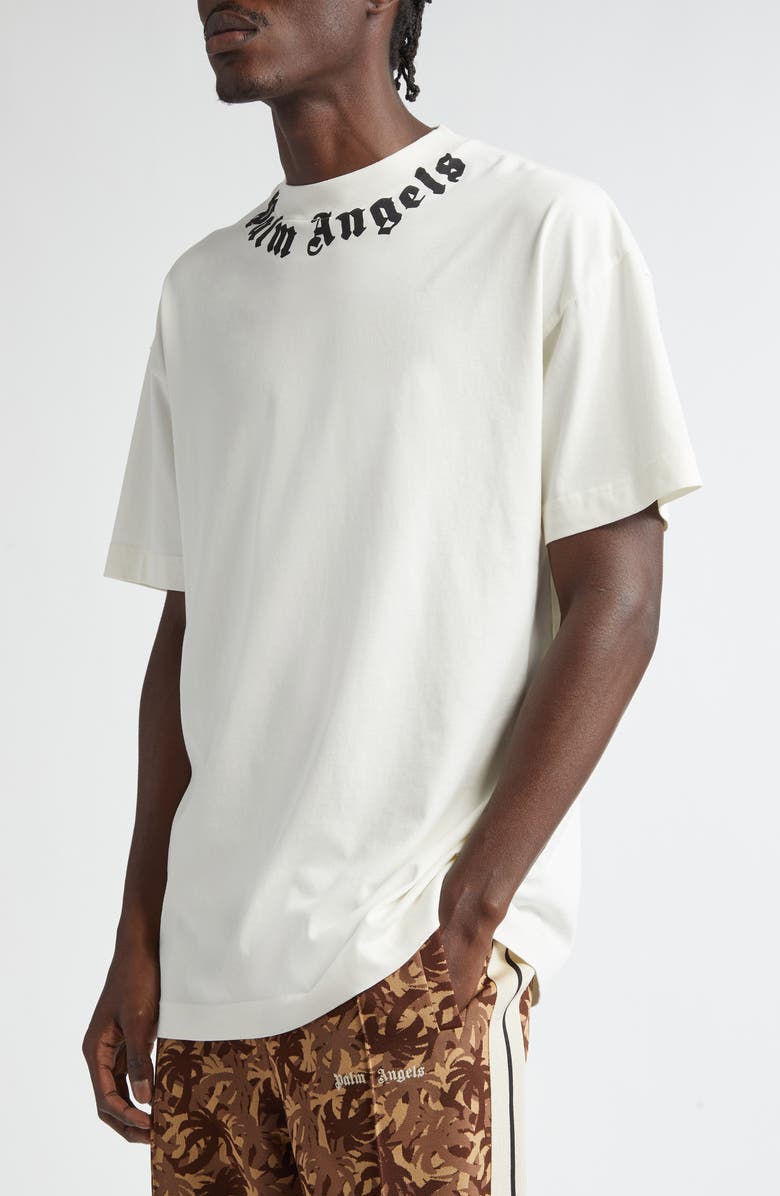 Palm Angels Neck Logo Graphic T-Shirt, Alternate, color, 