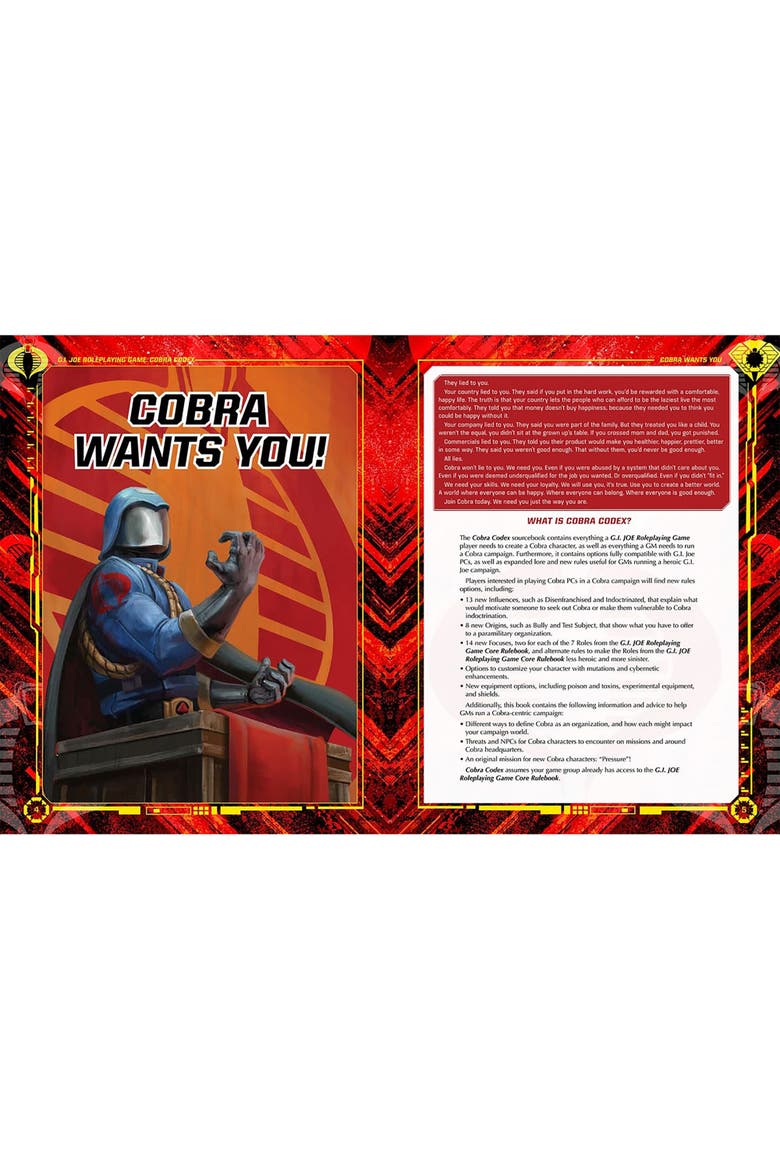 G.I. Joe Roleplaying Game Cobra Codex Sourcebook, Alternate, color, Multicolored