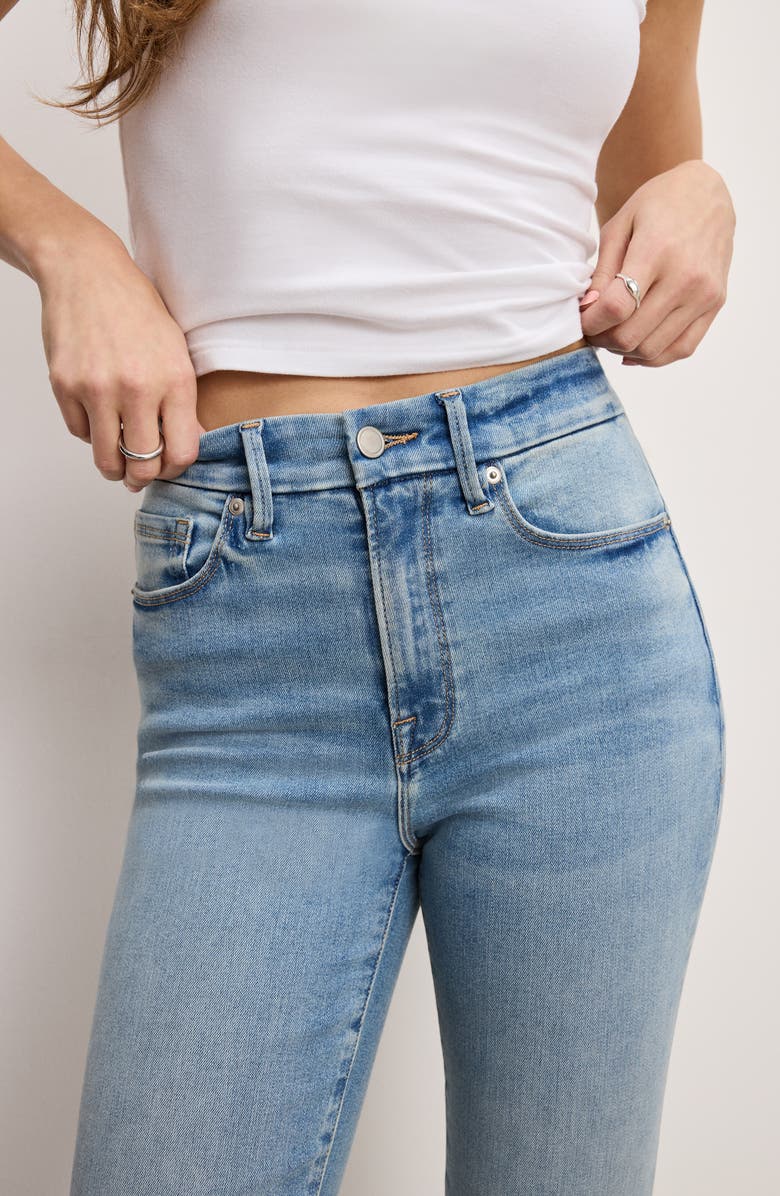 Good American Always Fits High Waist Slim Straight Leg Jeans, Alternate, color,