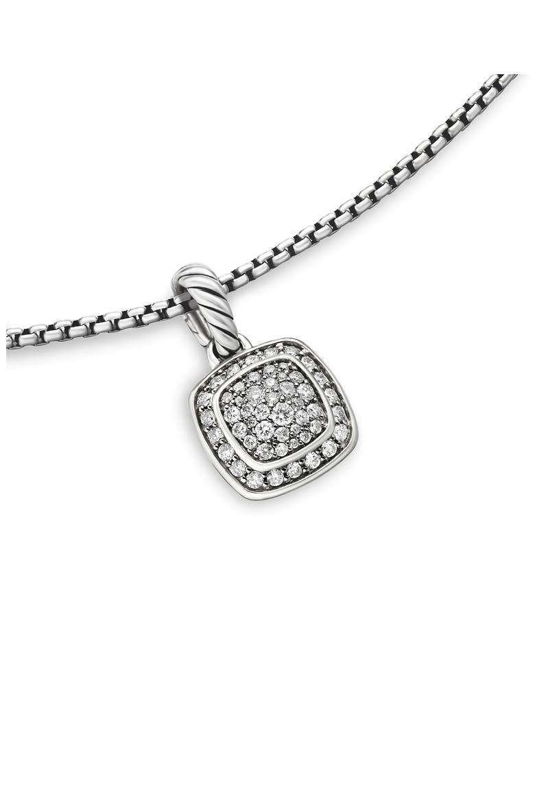 Petite Albion® Pendant Necklace with Pavé Diamonds, Alternate, color, SILVER/ DIAMOND