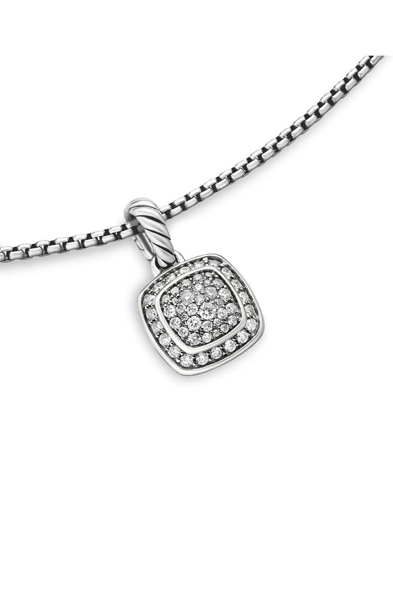 David Yurman Petite Albion<sup>®</sup> Pendant Necklace with Pavé Diamonds, Alternate, color, Silver/ Diamond