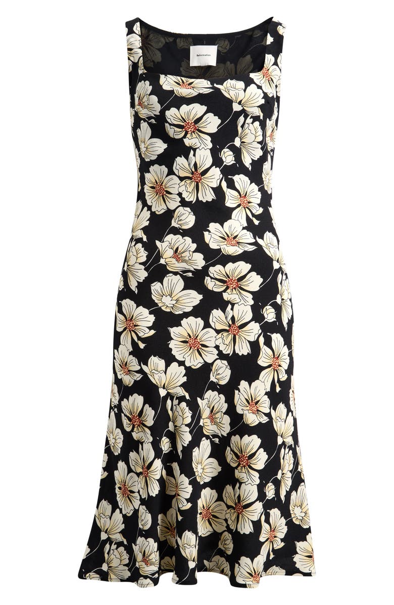 Reformation Iro Floral Dress, Alternate, color, Oriole