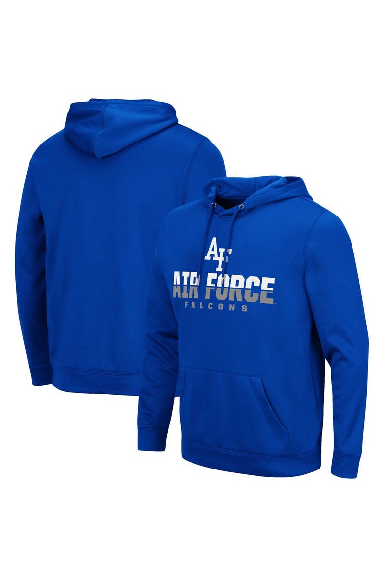 Men's Colosseum Royal Air Force Falcons Lantern Pullover Hoodie, Main, color, Royal
