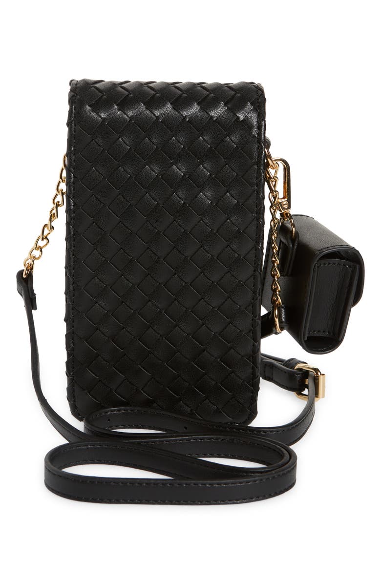 Mali + Lili Woven Vegan Leather Phone Crossbody Bag, Alternate, color,