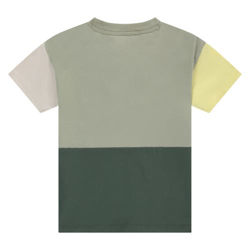 Stains And Stories By Babyface Colorblock Short Sleeve T-shirt In Green