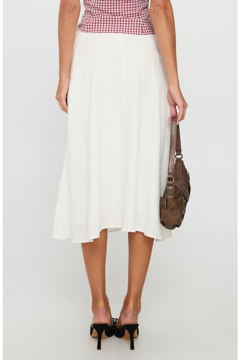 Persuasion Side Tie Midi Skirt, Alternate, color, WHITE