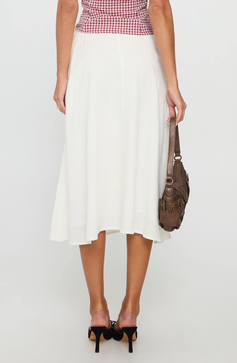 Princess Polly Persuasion Side Tie Midi Skirt, Alternate, color, White