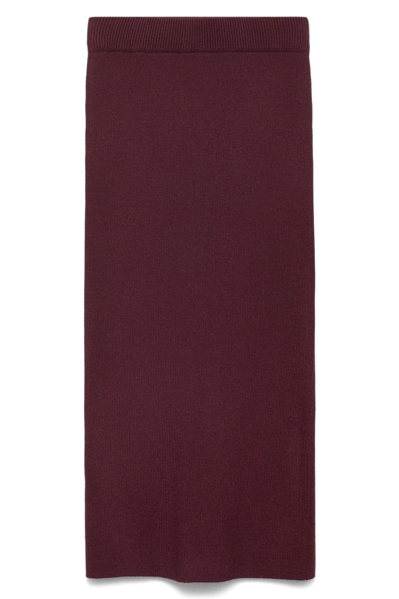 Rib Midi Skirt, Alternate, color, WINE