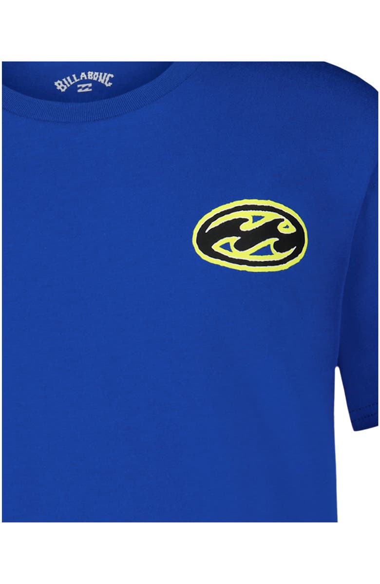 Billabong Kids' Bad Dog Pill Wave Logo Graphic T-Shirt, Alternate, color, Ocean Blue