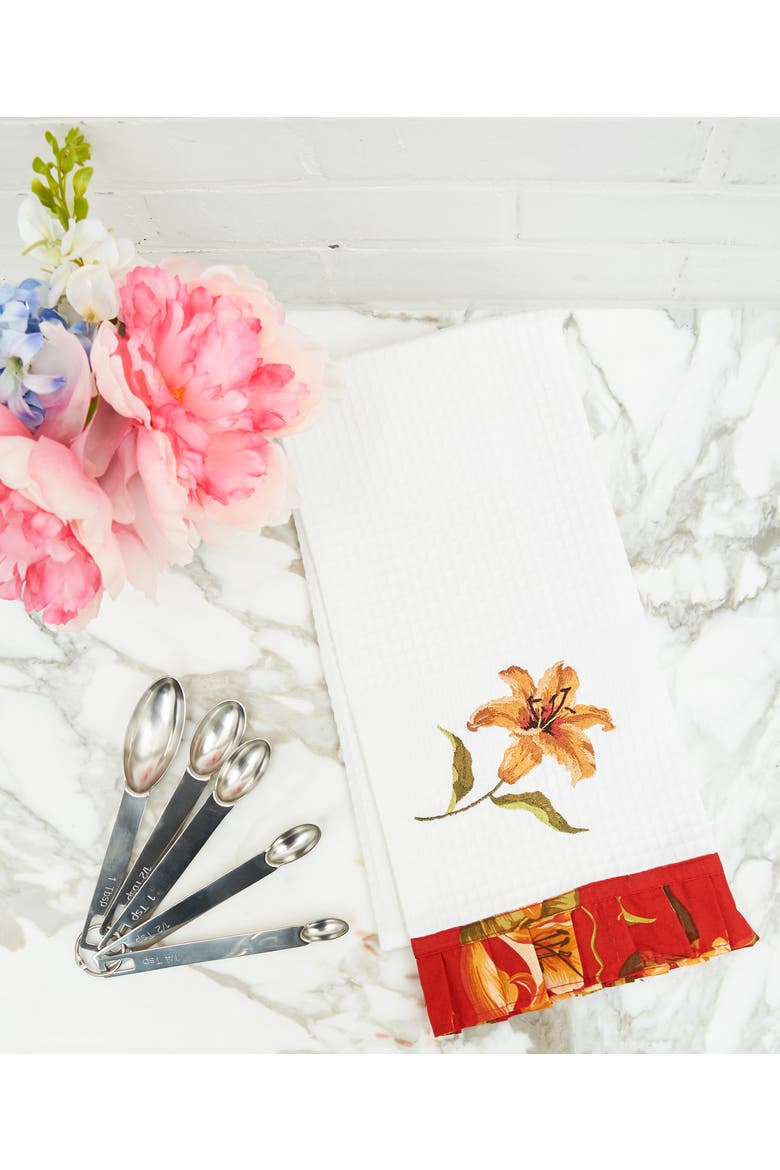 Kona Bay Waffle Weave Kitchen Towel, Alternate, color, Red