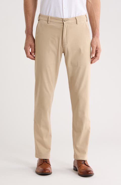 Flat Front Signature Sateen Dress Pants (Regular & Big)