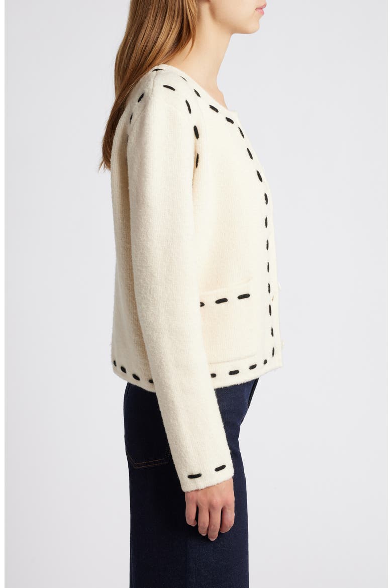 Juliette Wool Blend Cardigan, Alternate, color, IVORY