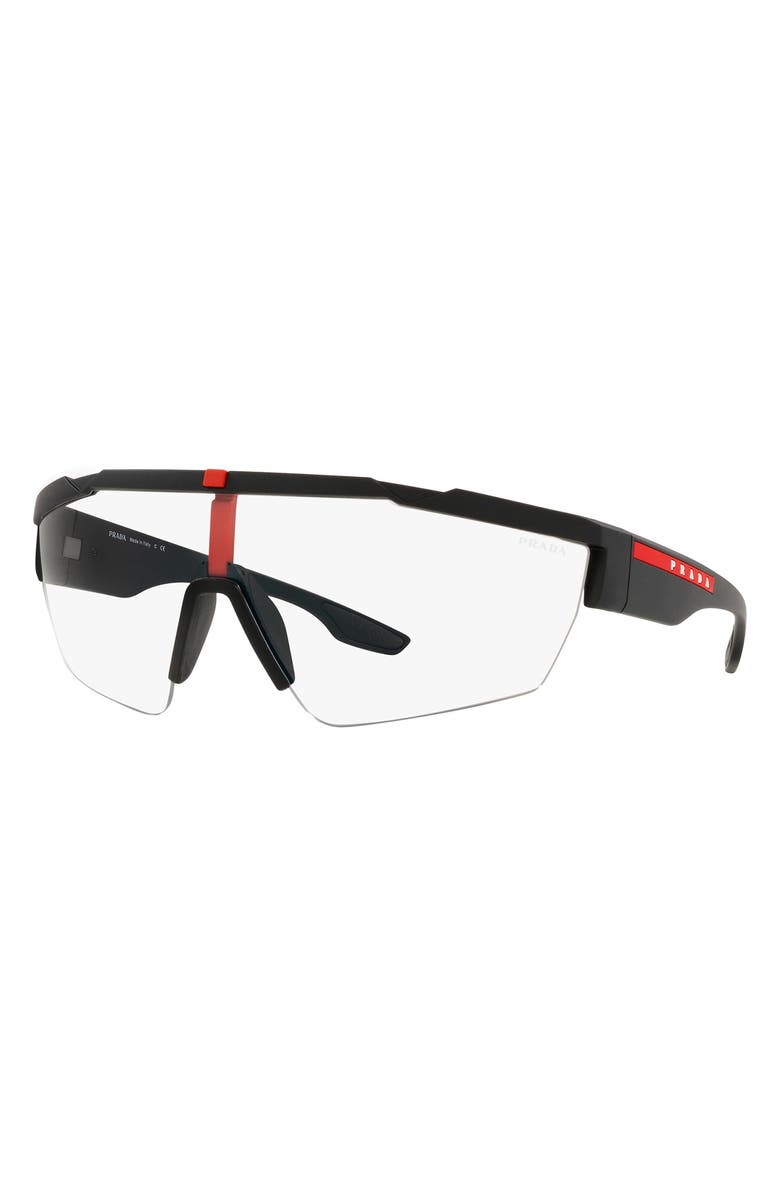 Prada Linea Rossa Shield Sunglasses, Alternate, color,