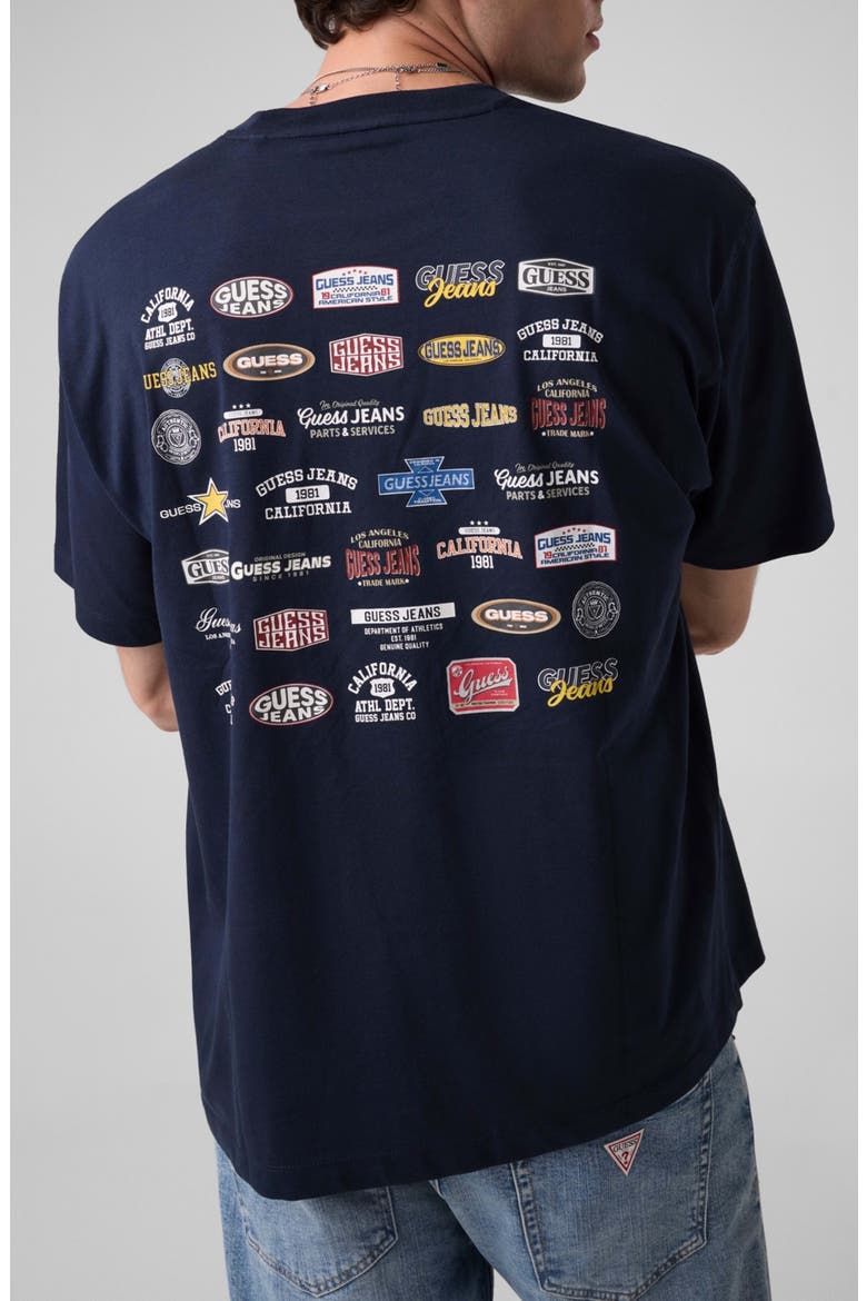 Oversized Graphic Logo T-Shirt, Alternate, color, NAVY