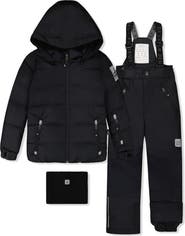 Deux par Deux Reinforced Jacket & Pants Fleece Neckwarmer Two Piece Snowsuit