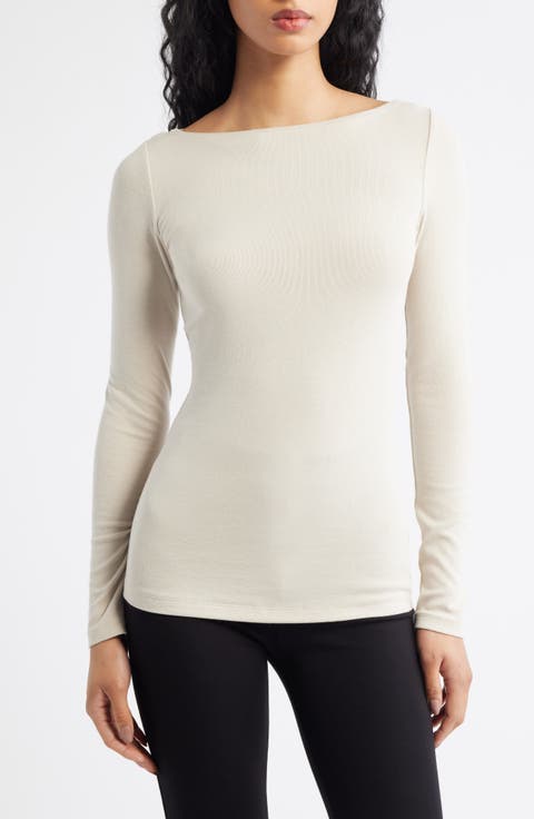 LANE BOAT NECK TOP