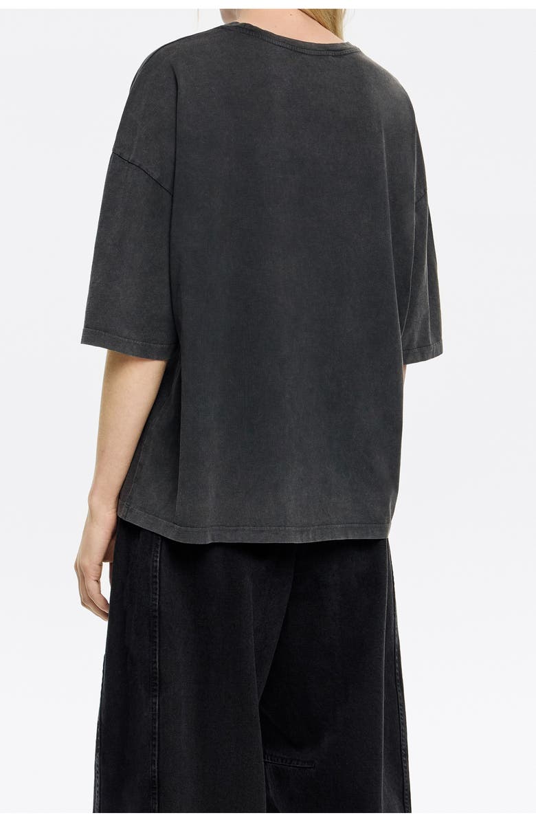 Bimba y Lola Cheetah Logo T-Shirt, Alternate, color, Washed Black