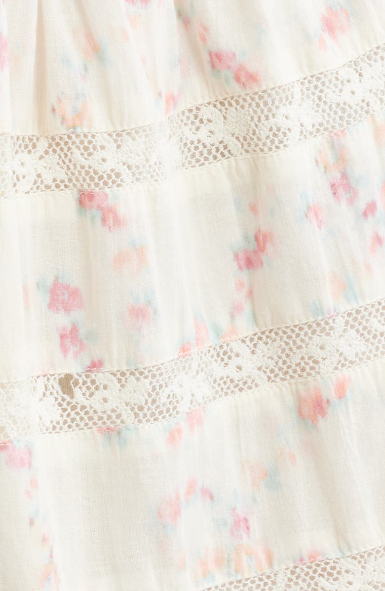 LoveShackFancy Finny Tiered Cotton Fit & Flare Minidress, Alternate, color, Magnolia