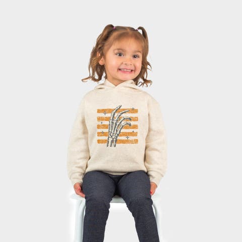 Skeleton Hand Stripes Hoodie Toddler