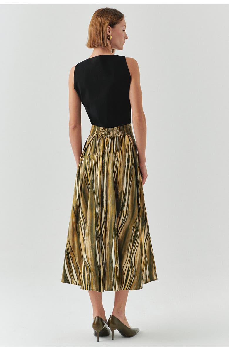 Exquise Sloan Striped Skirt, Alternate, color, Yellow