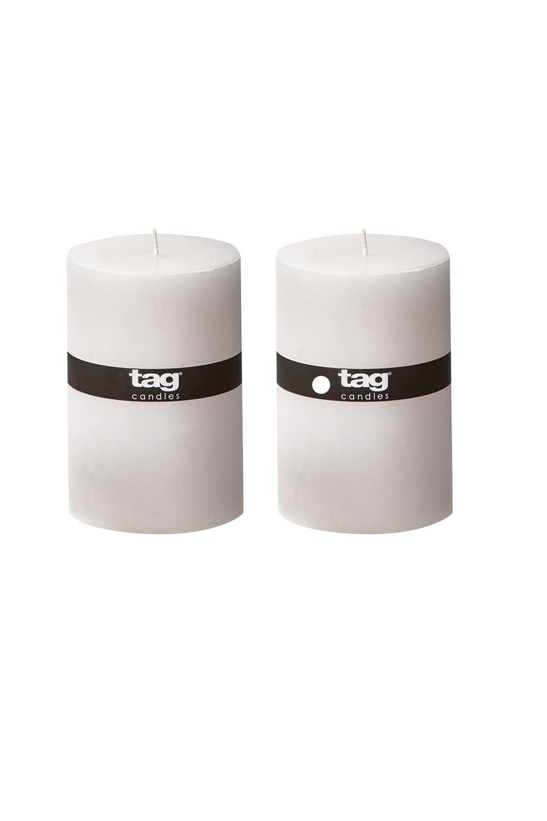 Chapel White Pillar Candle Unscented Long Burning Home Decor, Main, color, White