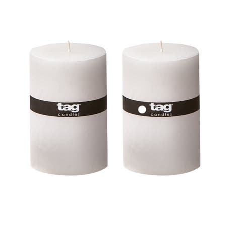Chapel White Pillar Candle Unscented Long Burning Home Decor