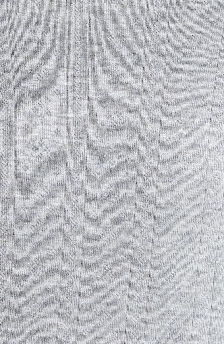 Open Edit Pointelle Knit Short Pajamas, Alternate, color, Grey Heather