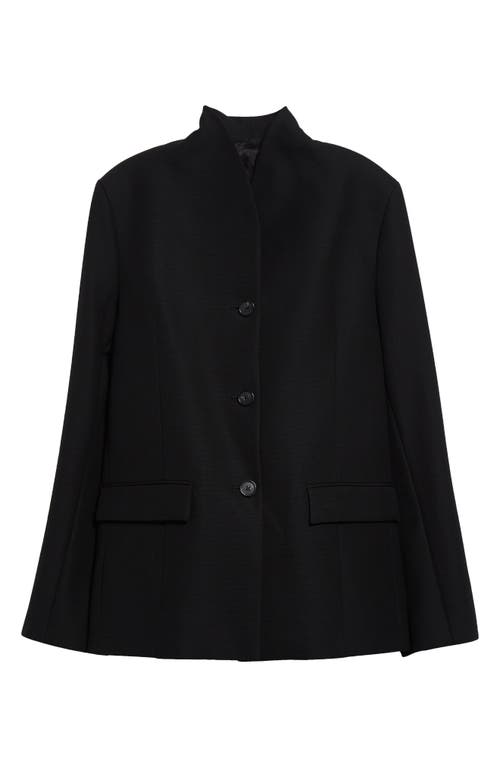 Shop Totême Toteme Overlay Neck Blazer In Black