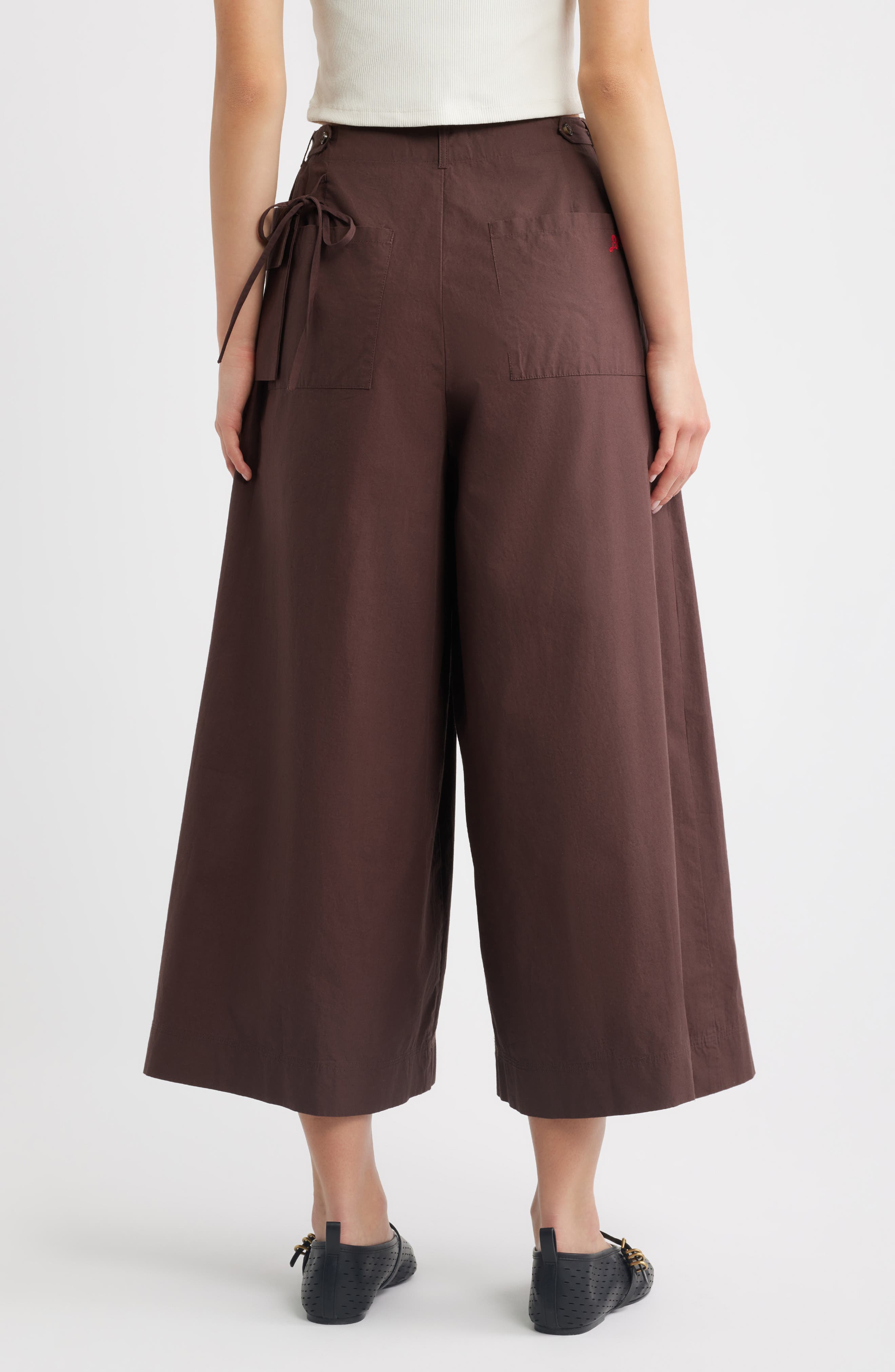Damson Madder Tatiana Drawstring Wide Leg Culottes (Women) | Nordstrom