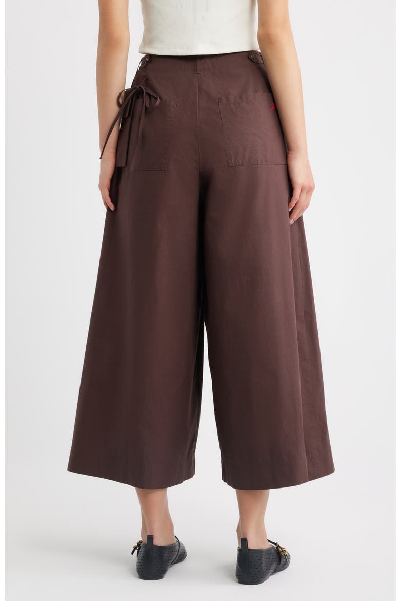 Tatiana Drawstring Wide Leg Culottes, Alternate, color, CHOC