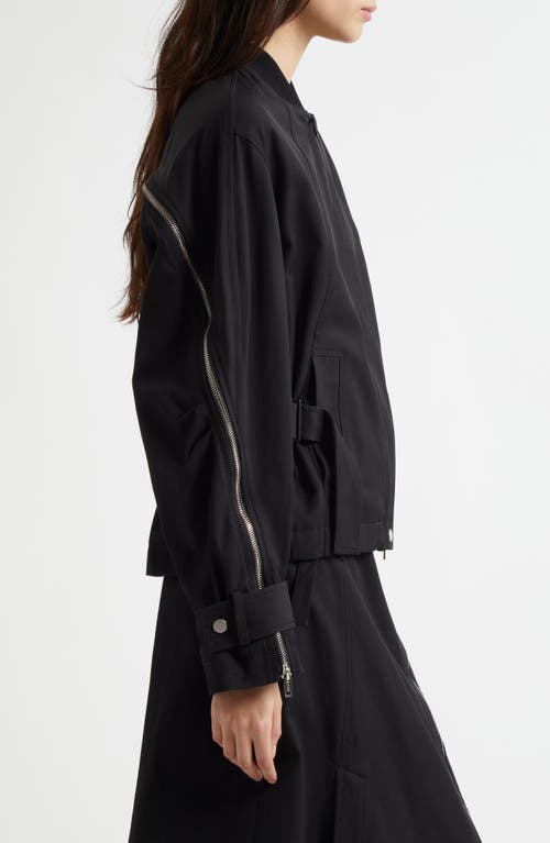 3.1 Phillip Lim Cocoon Back Crop Bomber Jacket In Black