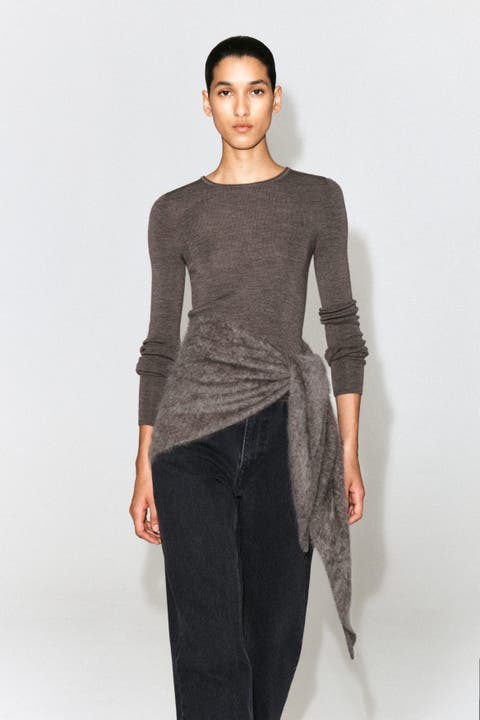 Seamless Merino Wool Long-Sleeved Top