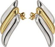 ARGENTO VIVO Two-Tone Wing Stud Earrings