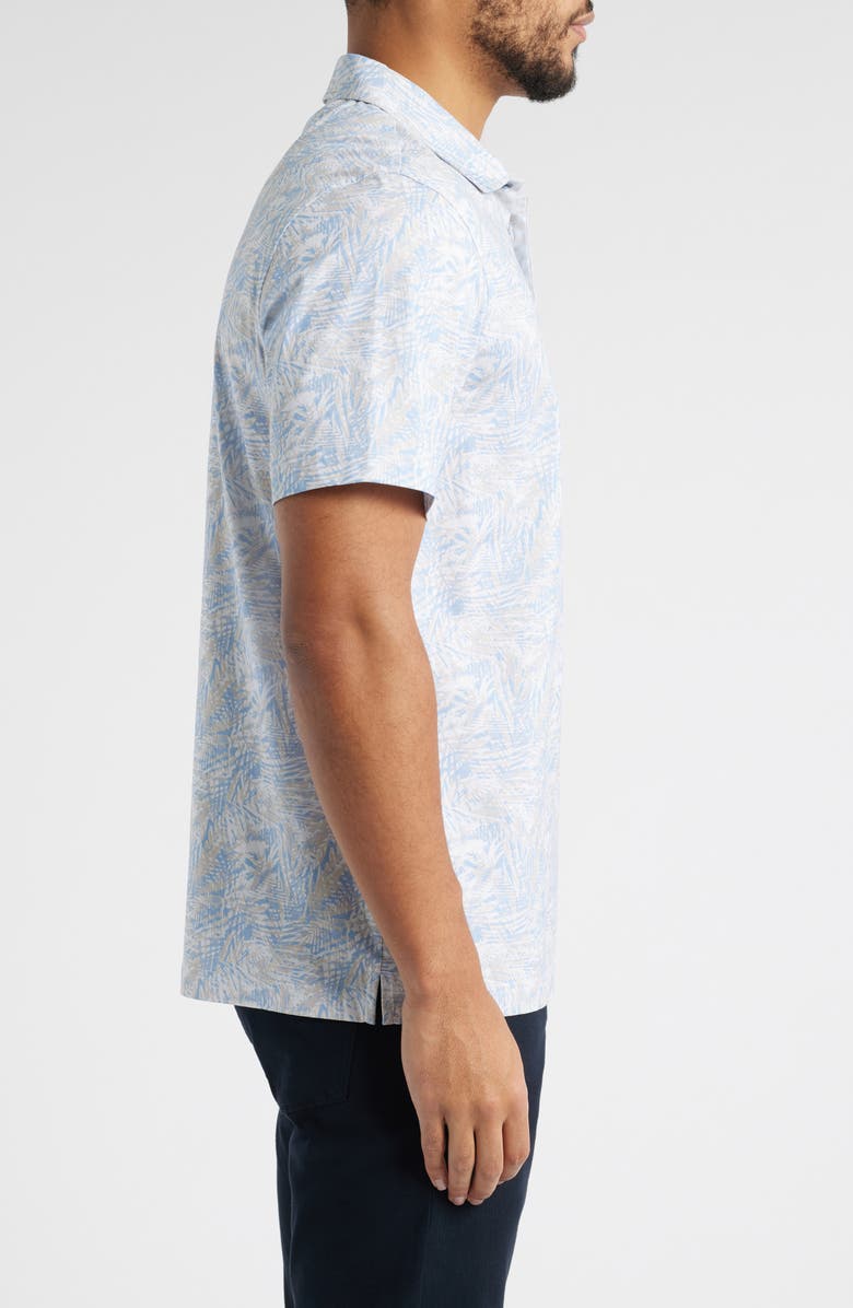 Bugatchi Vincent OoohCotton<sup>®</sup> Palm Tree Print Polo, Alternate, color, Air Blue