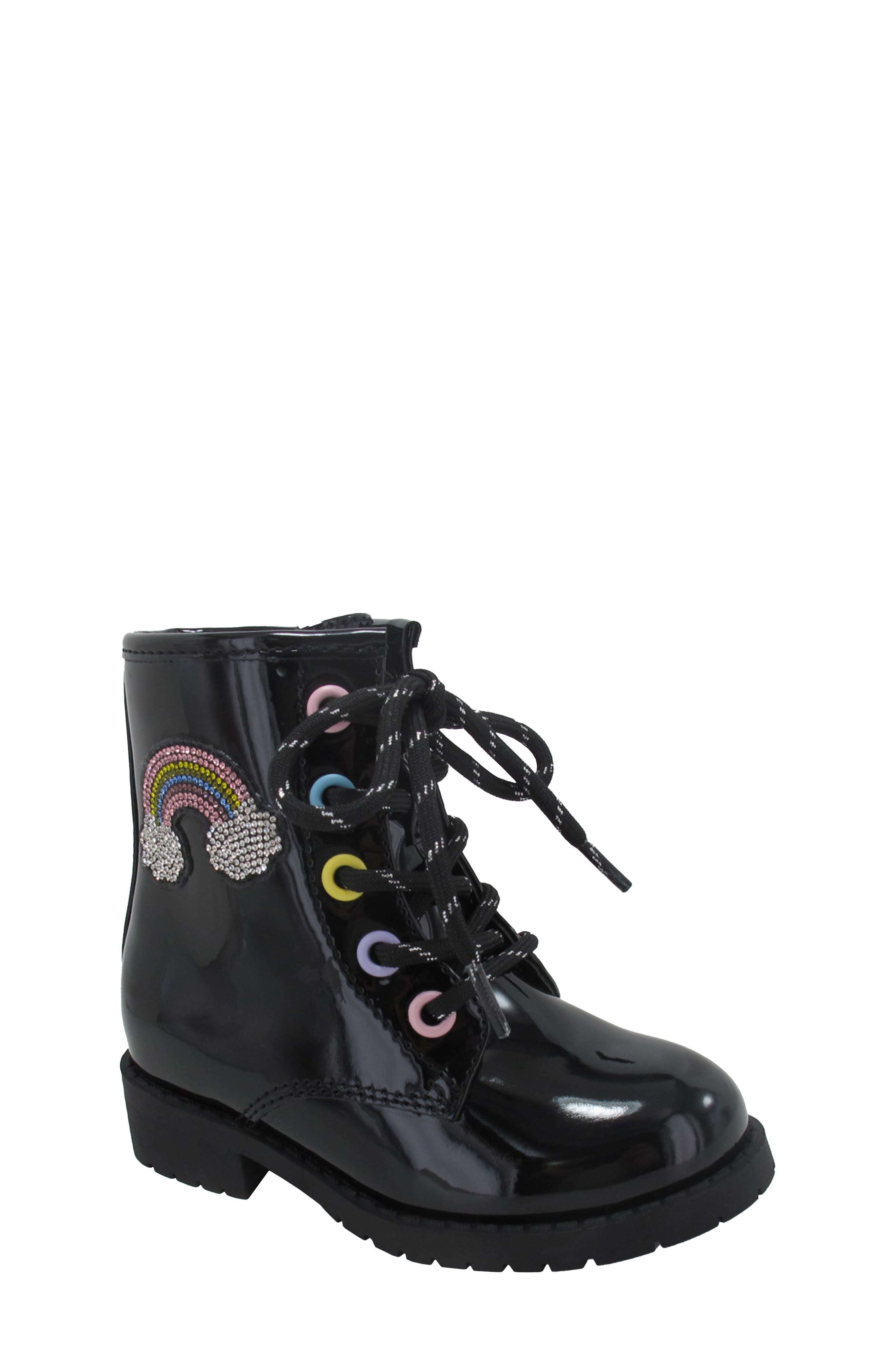 JELLYPOP Kids' Lil Jenna Rainbow Appliqué Boot