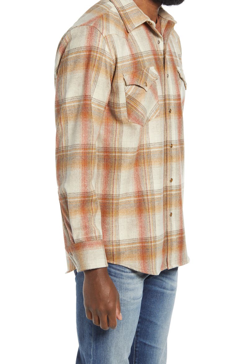 Canyon Wool Snap Front Shirt, Alternate, color, COPPER PLAID