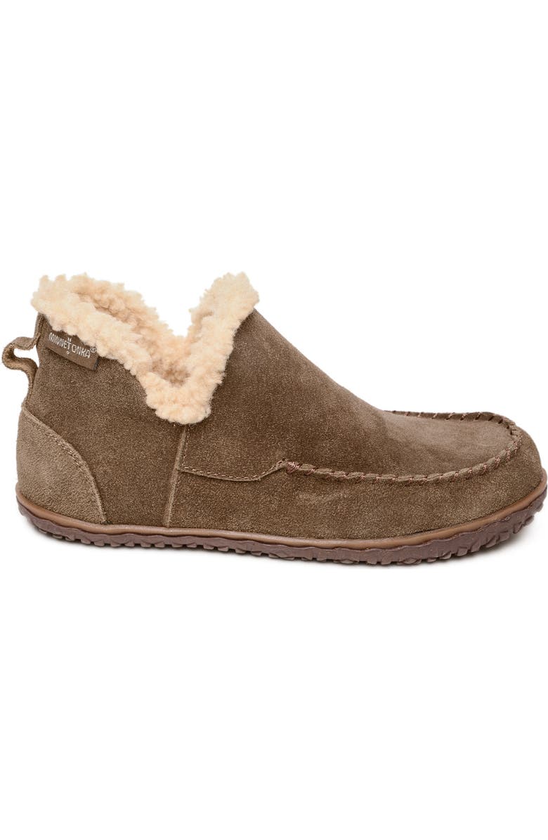 Minnetonka Taren Suede Loafer, Alternate, color, Autumn Brown