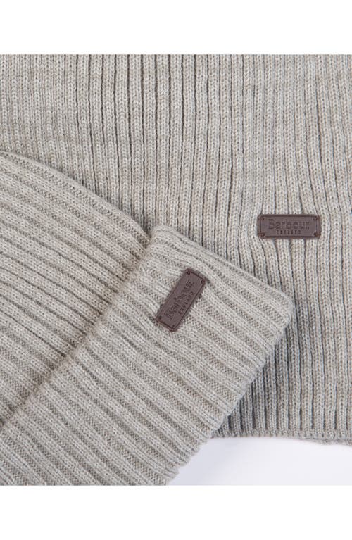 Barbour Gift Set "crimdon" Gray Hat And Scarf