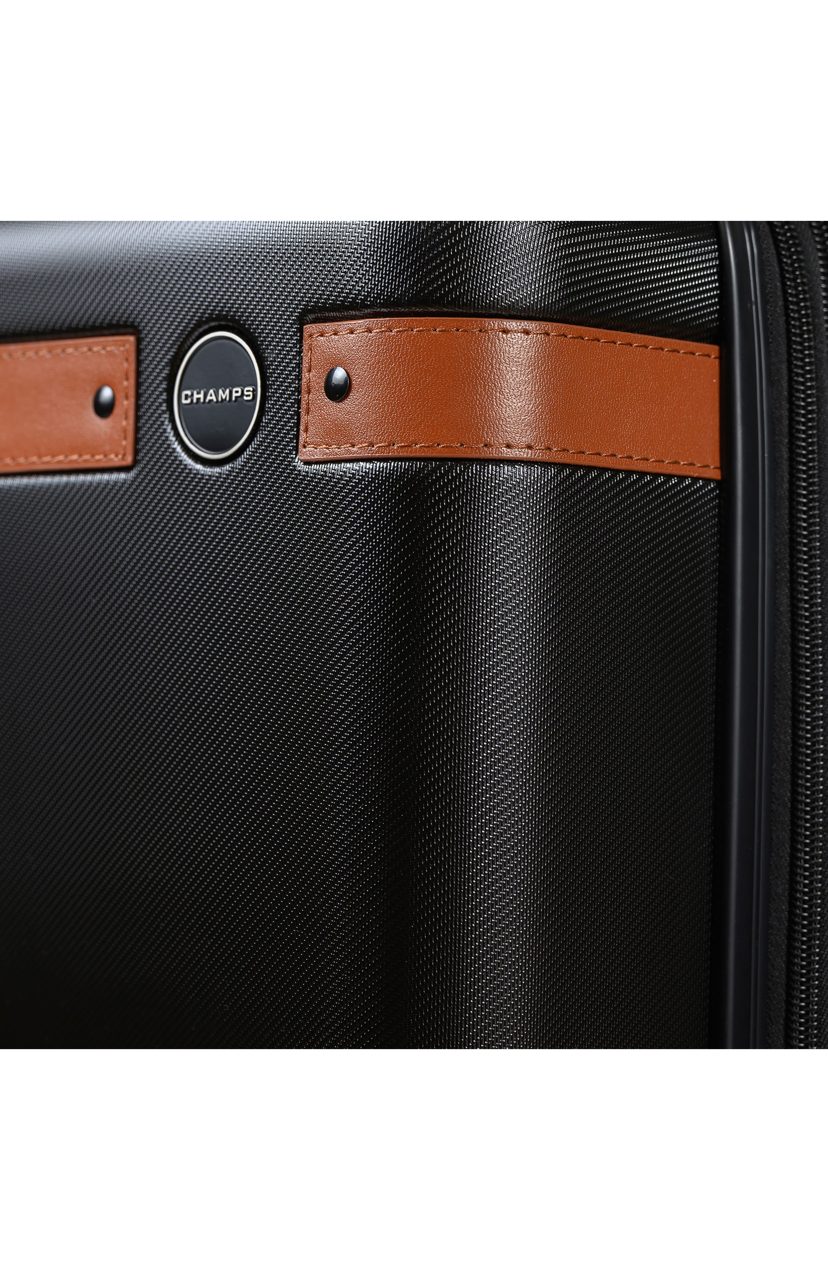 CHAMPS Vintage IV Hardside Carry-On Suitcase, Alternate, color, Black