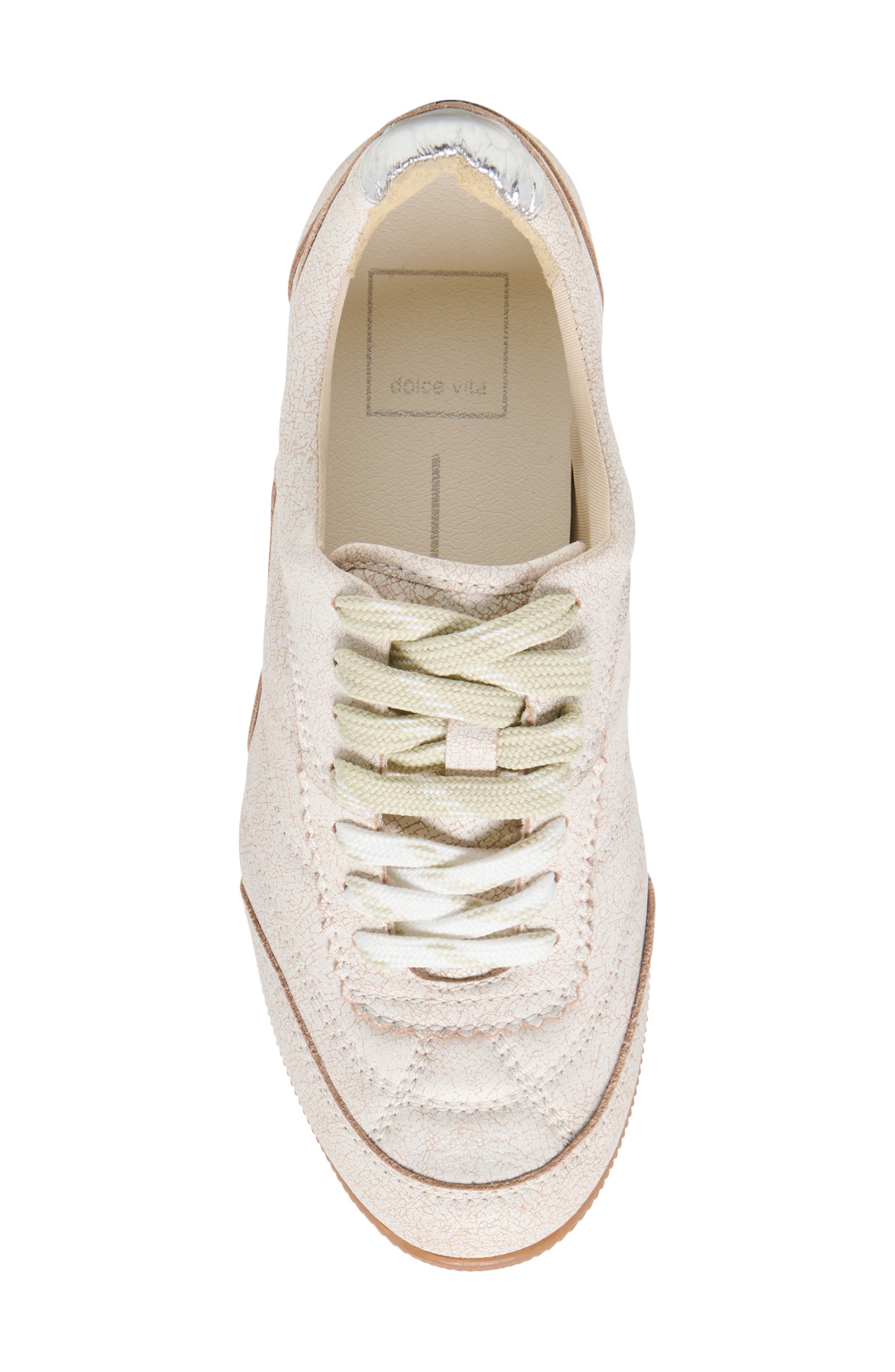 Dolce Vita Laini Sneaker, Alternate, color, Off Whitecrackled Leather