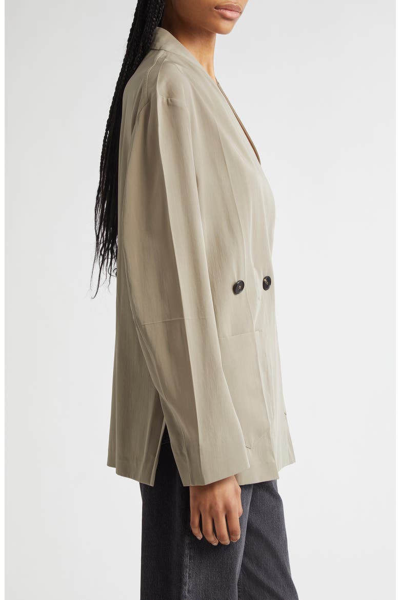 Origami Belted Virgin Wool & Cotton Jacket, Alternate, color, BEIGE