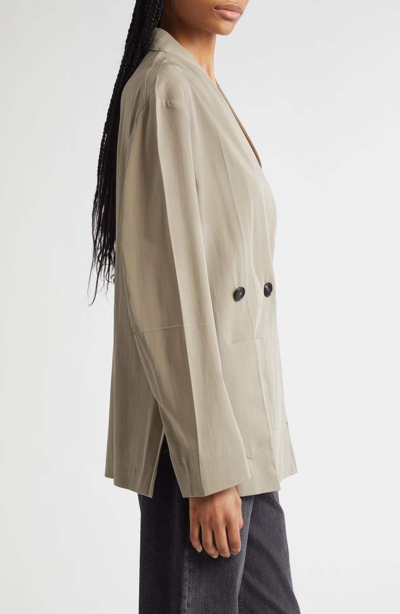 SETCHU Origami Belted Virgin Wool & Cotton Jacket, Alternate, color, Beige