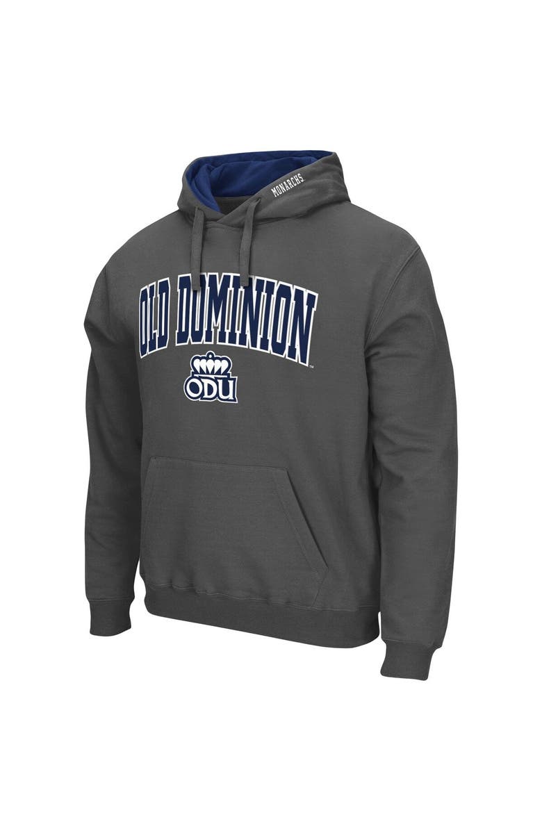 COLOSSEUM Men's Colosseum Charcoal Old Dominion Monarchs Arch and Logo Pullover Hoodie, Alternate, color, Charcoal
