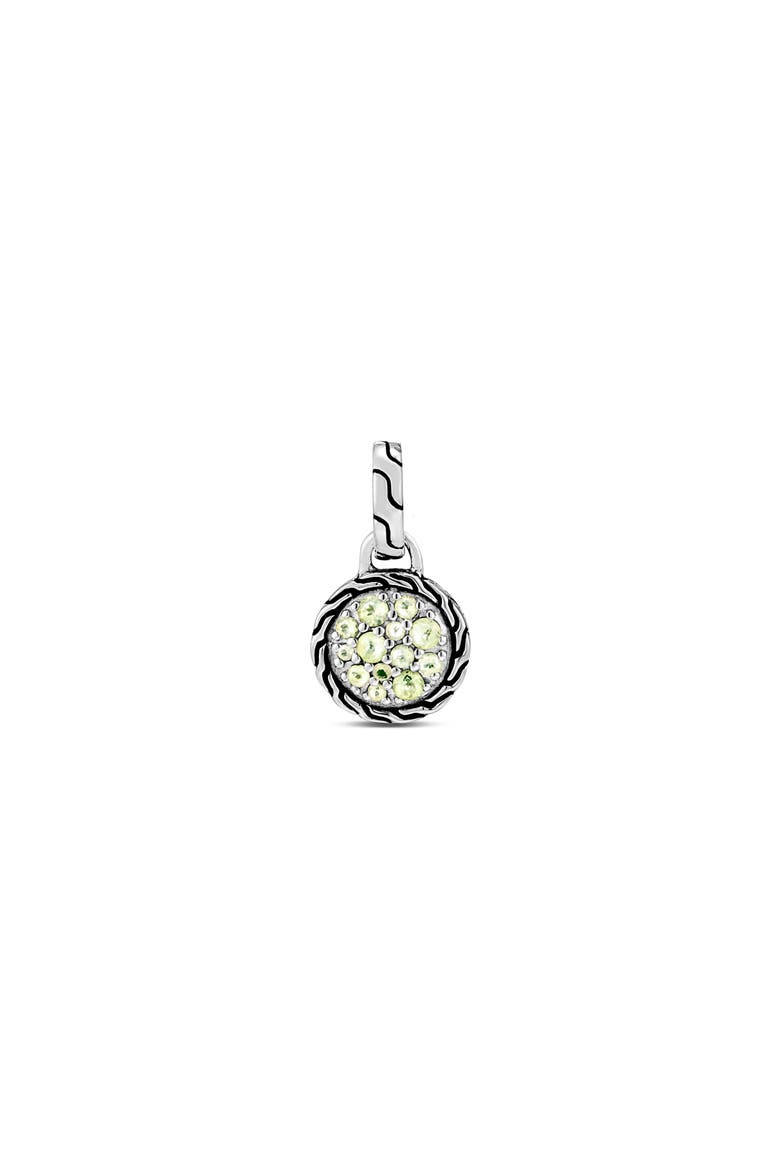 Classic Chain Pavé Amulet Pendant, Main, color, SILVER/PERIDOT