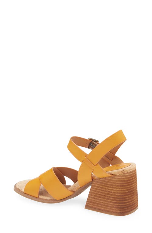 Korks Pacye Block Heel Sandal In Orange