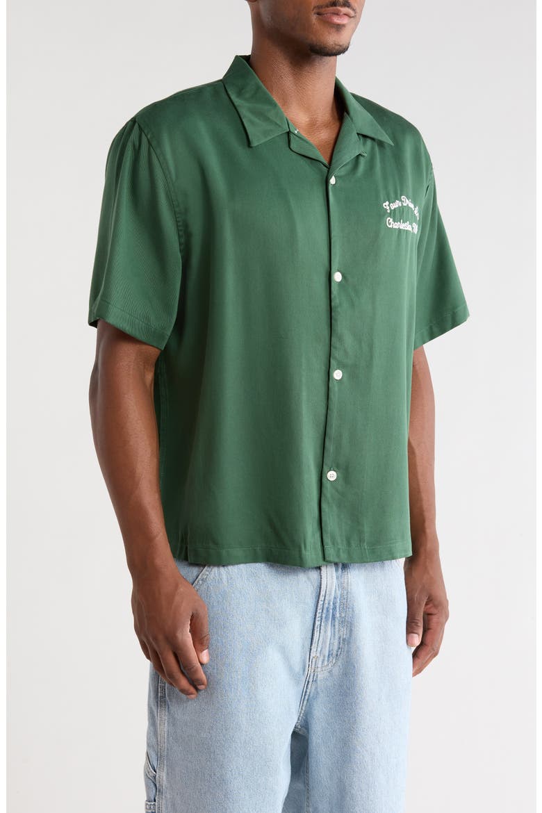 Four Drive Embroidered Camp Shirt, Alternate, color, GREEN