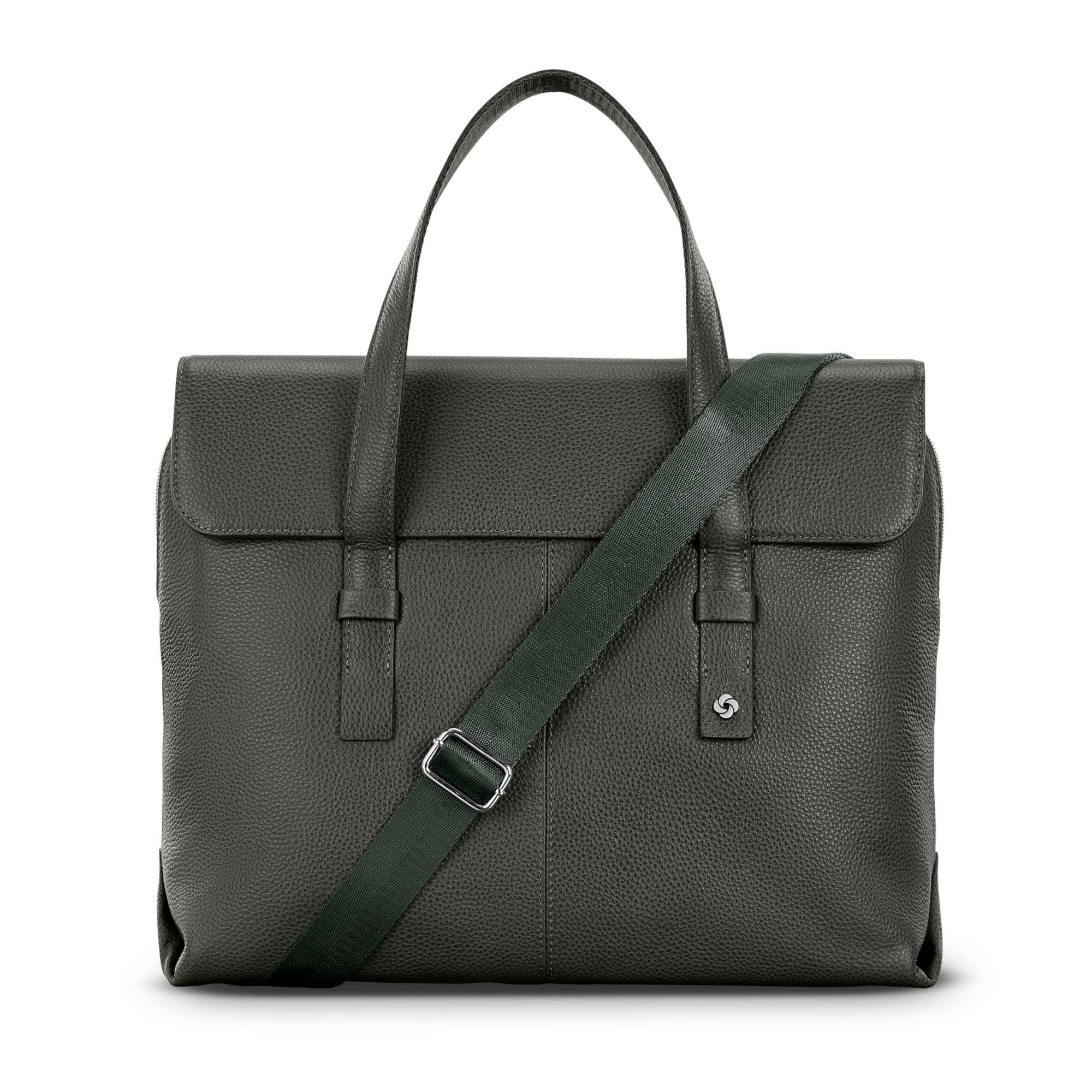 Mobile Solution 2 Convertible Leather Briefcase, Alternate, color, Olive