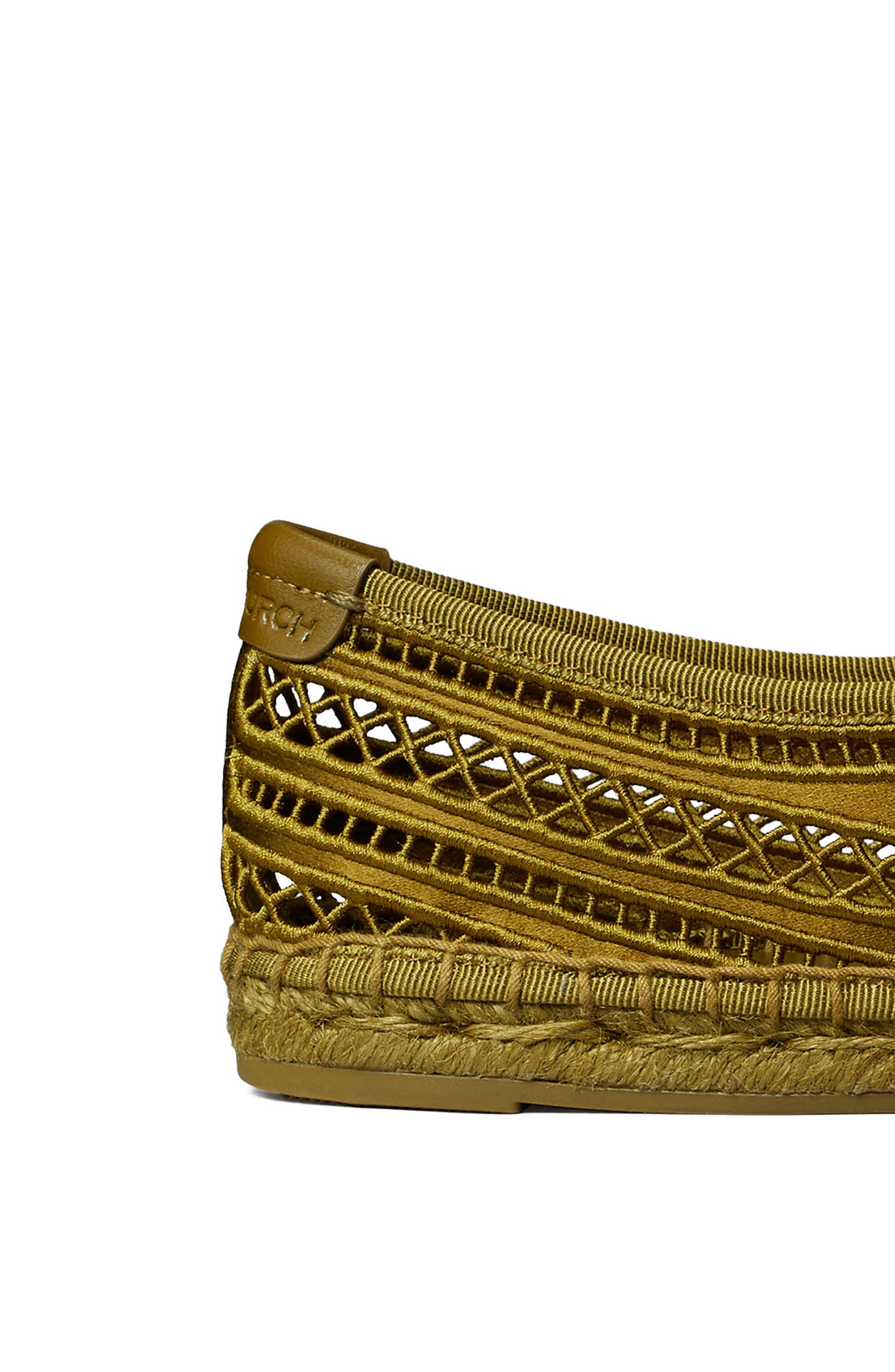 Tory Burch Open Weave Mary Jane Espadrille Flat, Alternate, color, Olive Twig
