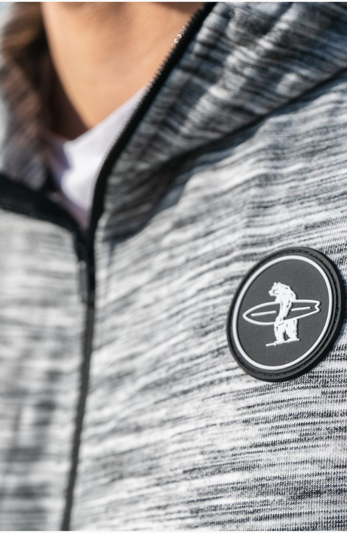 Everyday California Palisade Zip Up Jacket In White Fleck