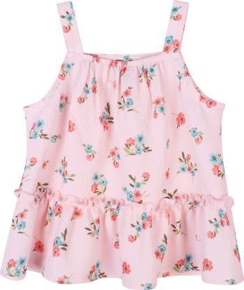 Kids' Floral Swing Top & Ruffle Shorts Set